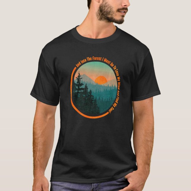 In den Wald gehe ich Wandern Natur Camping präsent T-Shirt (Vorderseite)