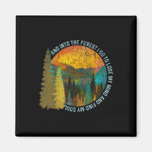 In den Wald gehe ich Wandern Shirt Naturliebhaber Magnet