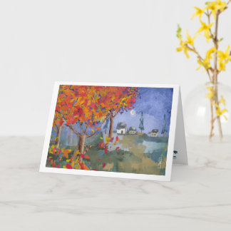 In den Wald - geklappte Grußkarte Karte