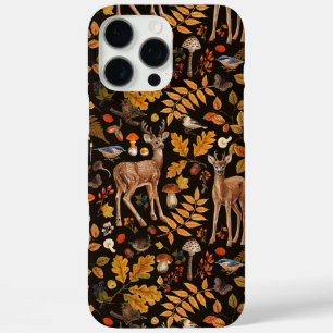 In den Wald/Herbst Hirsche auf schwarz iPhone 16 Pro Max Hülle