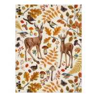 In den Wald/Herbst Hirsche auf schwarz