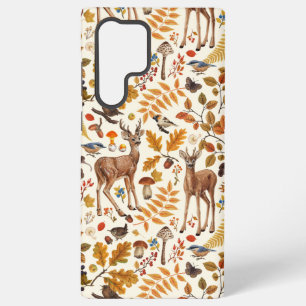 In den Wald/Herbsthirsch auf cremeweiß Samsung Galaxy Hülle