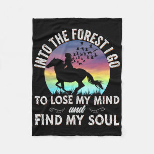 In den Wald I Go Horseck Reitpferd Lover Eq Fleecedecke