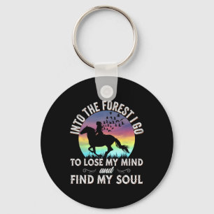 In den Wald I Go Horseck Reitpferd Lover Eq Schlüsselanhänger