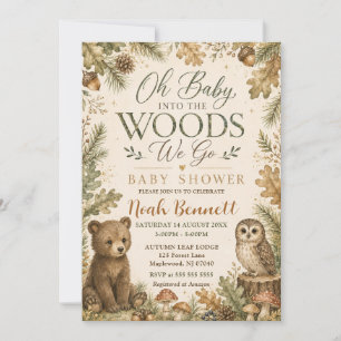 In den Wäldern Wald Baby Shower Einladung