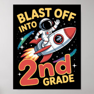 In den Weltraum starten in die 2. Klasse Rückkehr  Poster