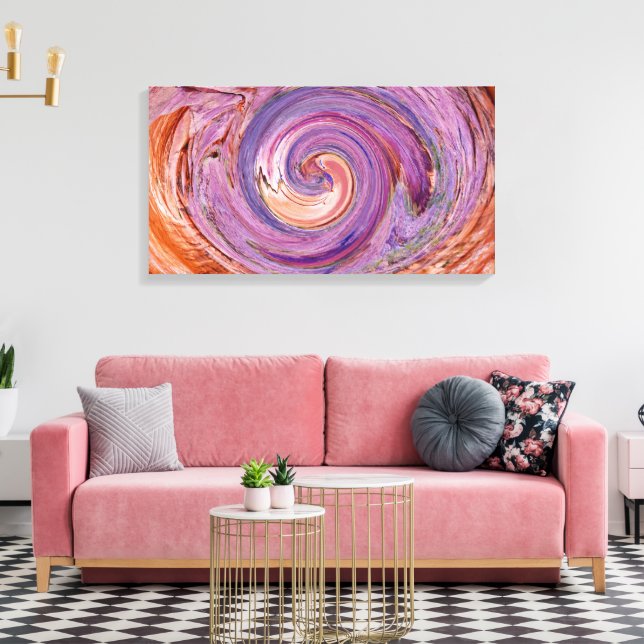 In den Wirbel Leinwanddruck (Insitu (Wohnzimmer))