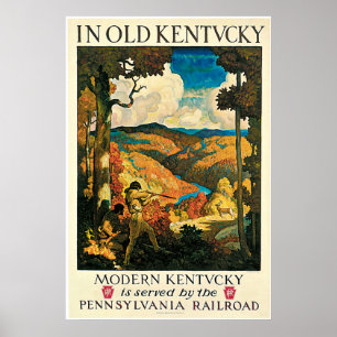 In der alten Vintagen Reise-Anzeige Kentuckys Poster
