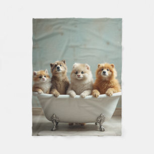 In der Badewanne lebende Tiere Fleecedecke