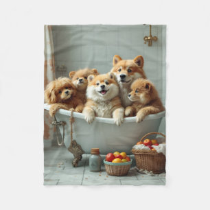 In der Badewanne lebende Tiere Fleecedecke