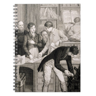 In der Bank c.1800 (Stich) Notizblock