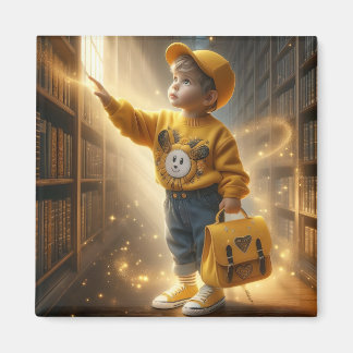 In der Bibliothek - Gelbes Magnet