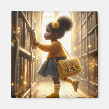 In der Bibliothek - Gelbes Magnet