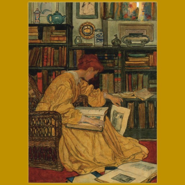 In der Bibliothek Postkarte (Von Creator hochgeladen)