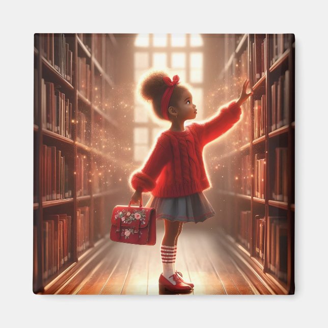 In der Bibliothek - Rotes Magnet (Vorne)