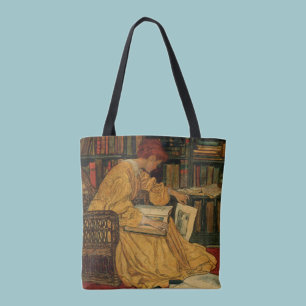 In der Bibliothek Tote Bag