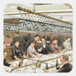 In der Bucht Abendessen-Zeit - ein Quadratischer Aufkleber