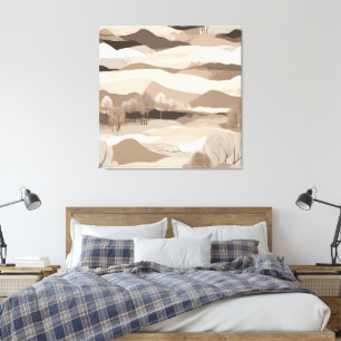 In der Cream Landscape AI-Kunst Leinwanddruck
