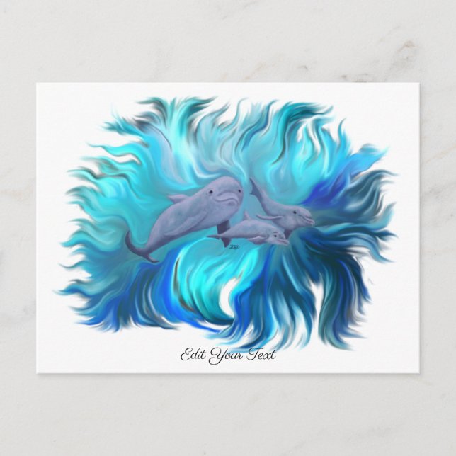 In der Dolphin-Schule Postkarte (Vorderseite)