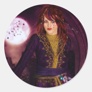 In der dunklen Stadt Runder Aufkleber