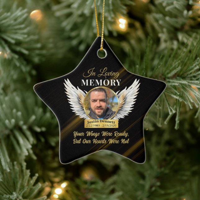 In der Erinnerung waren Ihre Wünsche bereit Foto Keramik Ornament (Baum)