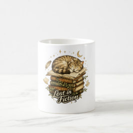 In der Fiktion verloren Katzenbuchliebhaber Kaffeetasse