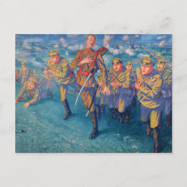 In der Firing Line, 1916 Postkarte (Vorderseite)