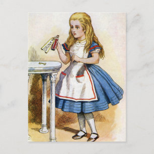 In der Flasche stand "Trink mich", also tat Alice  Postkarte