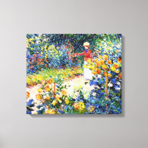 In der Garten-Claude Monet-Frauenmalerei Leinwanddruck