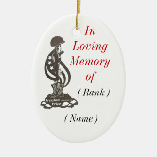In der Gedächtnis-Weihnachtsverzierung Keramik Ornament