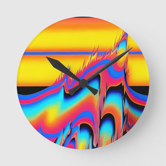 In der gepannten Flash der synthetischen Formen -  Runde Wanduhr (Vorderseite)