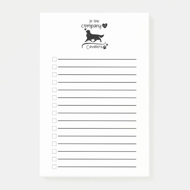 In der Gesellschaft von Cavaliers Post-it Klebezettel (Vorderseite)