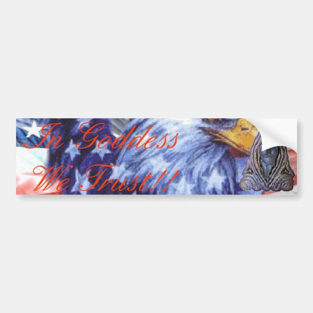 In der Göttin vertrauen wir!! Autoaufkleber (Vorne)