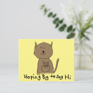 in der Hoffnung, sein Känguru Postkarte zu sagen