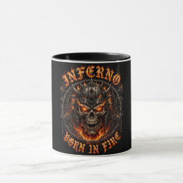 In der Hölle Geboren Feuriger Dämonenschädel Tasse
