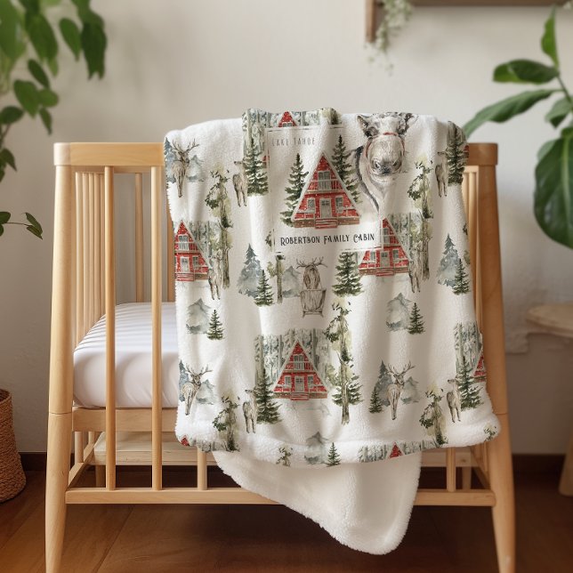 In der Hütte | Familienname Weihnachtsblankon Sherpadecke (Von Creator hochgeladen)