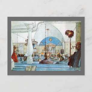 In der Kirche um 1905 Postkarte
