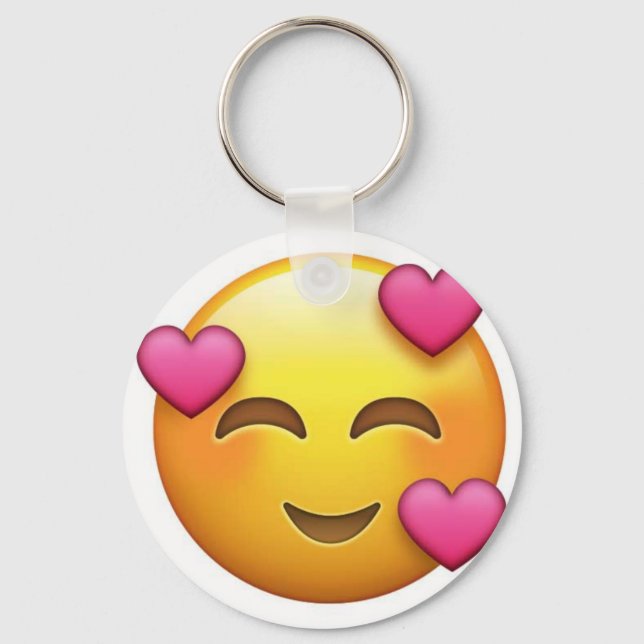 In der Liebe emoji Schlüsselanhänger (Vorderseite)