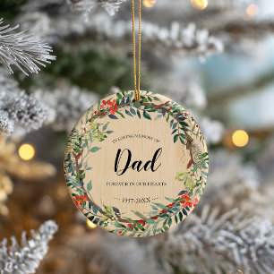 In der Liebe Erinnerung an Vater rustikale Kranken Keramik Ornament