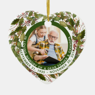 In der Liebe Erinnerung Vater Großvater Weihnachte Keramik Ornament