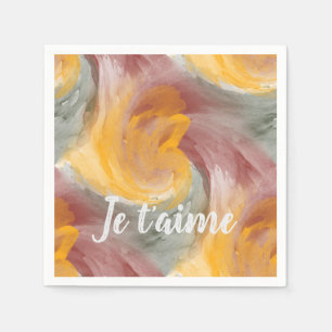 In der Liebe Französisch Herbst Farbe Farbe Wirbel Serviette