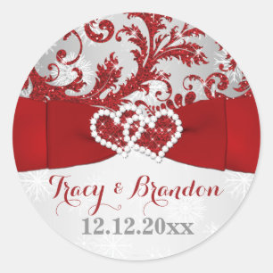 In der Liebe gekleidet Hearts Wedding Sticker