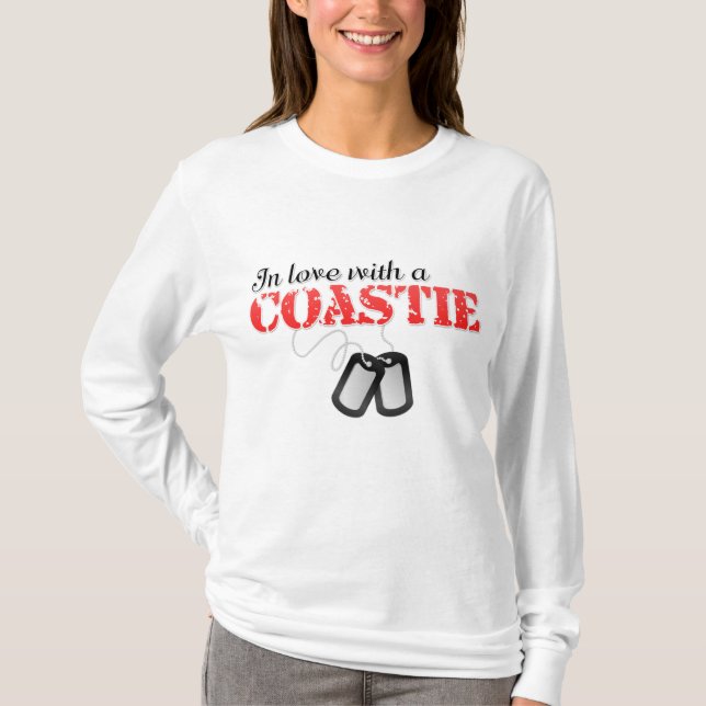 In der Liebe mit einem Coastie T-Shirt (Vorderseite)