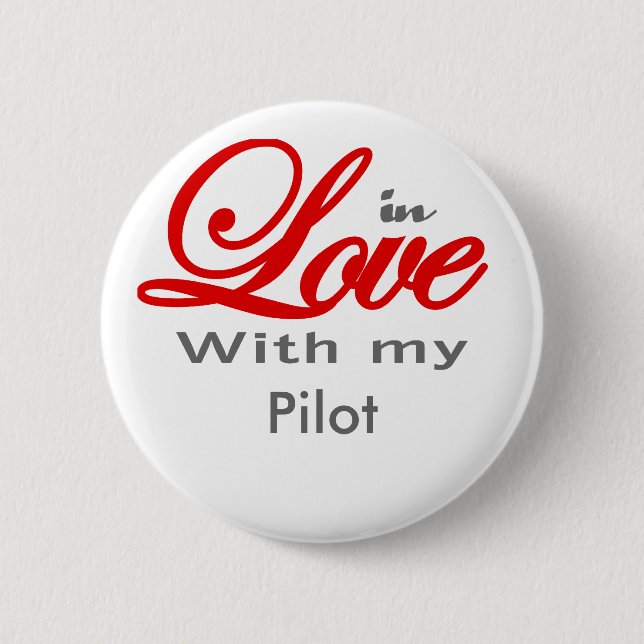 In der Liebe mit meinem Piloten Button (Vorderseite)