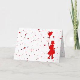 In der Liebe Sie : die Herzen regnen Feiertagskarte