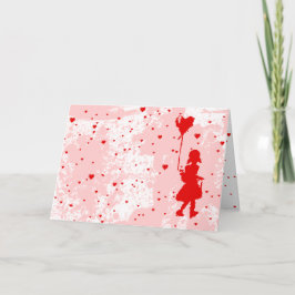 In der Liebe Sie : die Herzen regnen Feiertagskarte