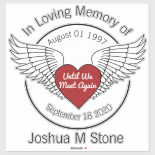 In der liebenden Erinnerung an Aufkleber