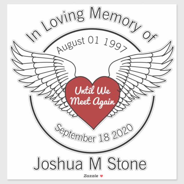 In der liebenden Erinnerung an Aufkleber (Blatt)