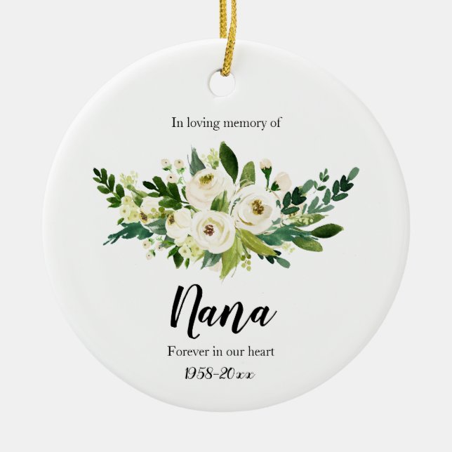 In der liebenden Erinnerung an Nana Ziergeschenke Keramik Ornament (Vorne)