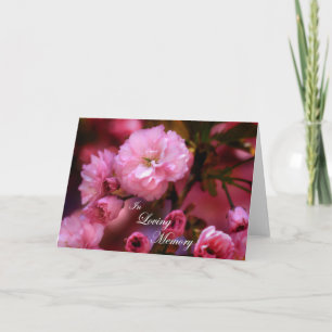 In der liebenden Erinnerung Frühling rosa Kirschbl Karte